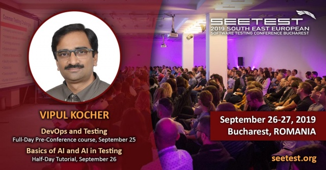 Vipul Kocher is our first speaker at SEETEST 2019!