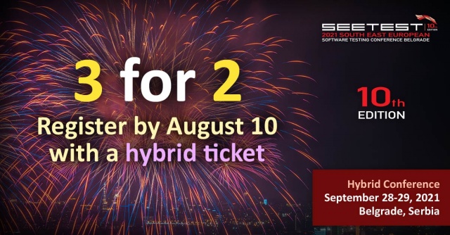 3 for 2 Hybrid Tickets for SEETEST 2021!