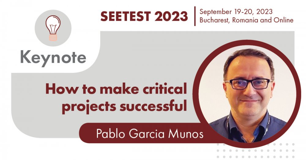 Second keynote speaker at SEETEST 2023 announced – Pablo Garcia Munos!